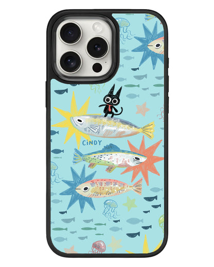 iPhone Standee Grip Case - The Fish Surfer