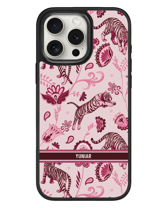 iPhone Standee Grip Case - Tiger & Floral 2.0