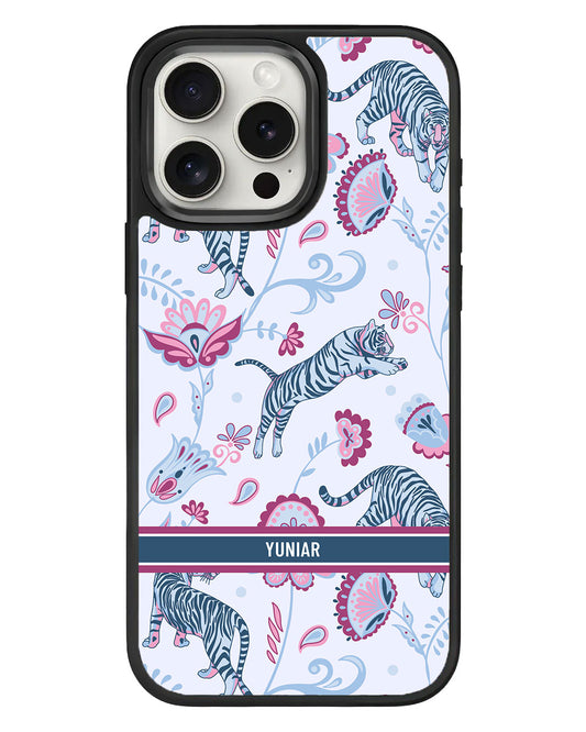 iPhone Standee Grip Case - Tiger & Floral 3.0