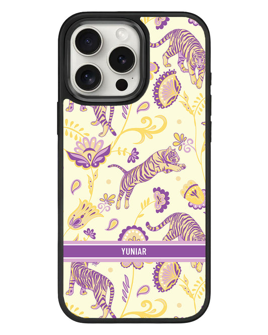 iPhone Standee Grip Case - Tiger & Floral 4.0