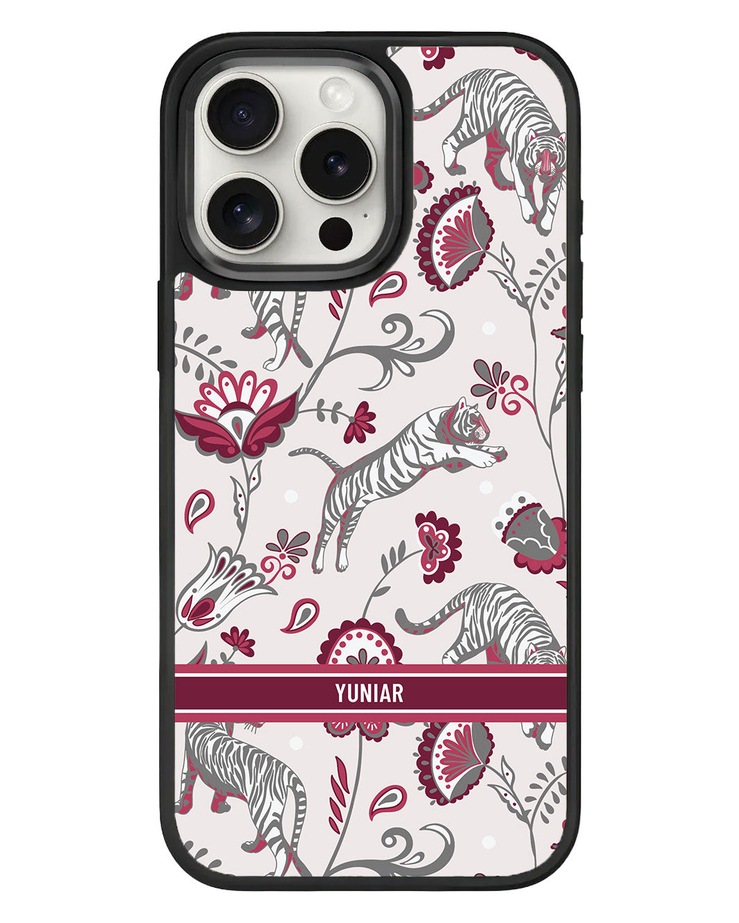iPhone Standee Grip Case - Tiger & Floral 6.0