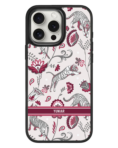 iPhone Standee Grip Case - Tiger & Floral 6.0
