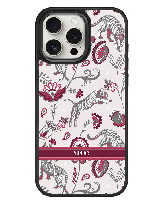 iPhone Standee Grip Case - Tiger & Floral 6.0