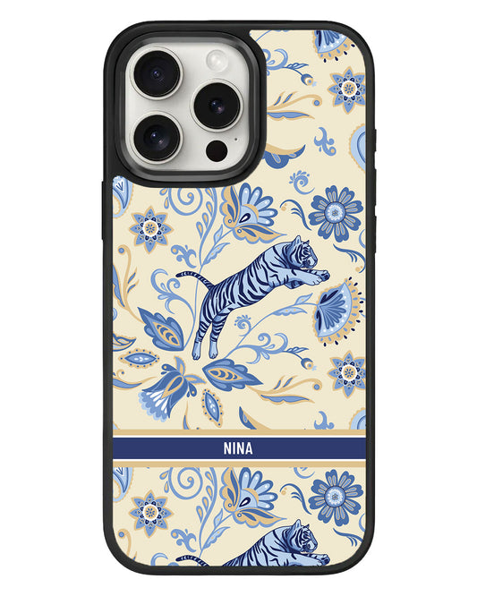 iPhone Standee Grip Case - Tiger & Floral