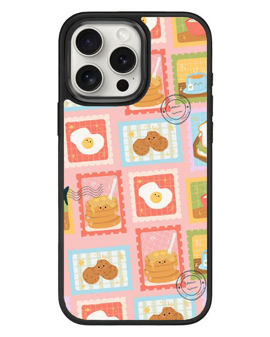 iPhone Standee Grip Case - Breakfast Stamps
