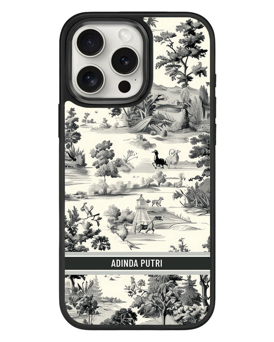 iPhone Standee Grip Case - Toile du Juoy Faune