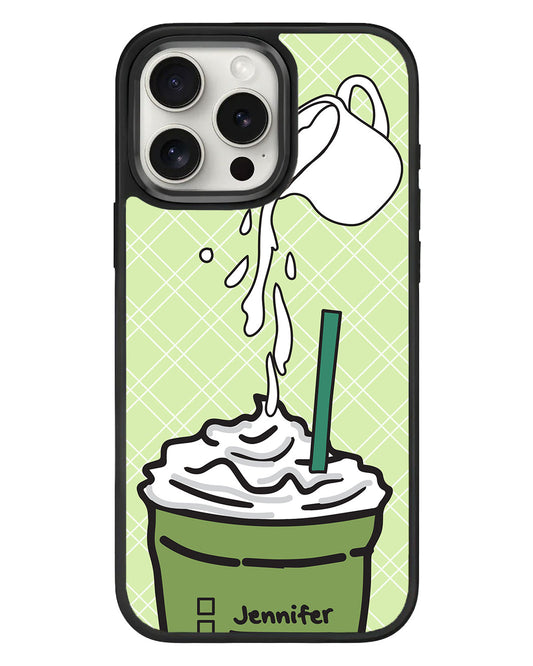 iPhone Standee Grip Case - Green Tea Matcha Frappe