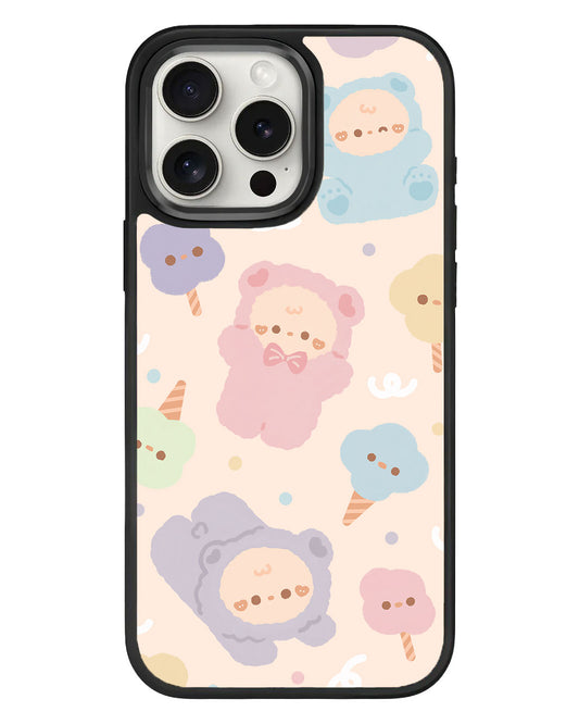 iPhone Standee Grip Case - Cotton Teddy