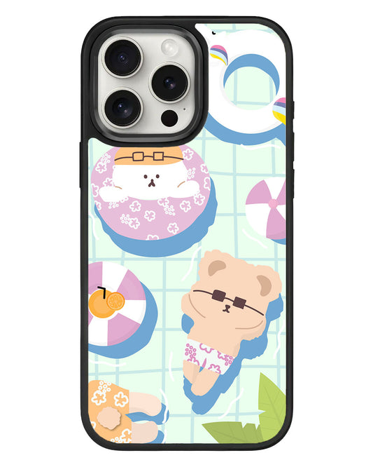 iPhone Standee Grip Case - Poodle Party Pink