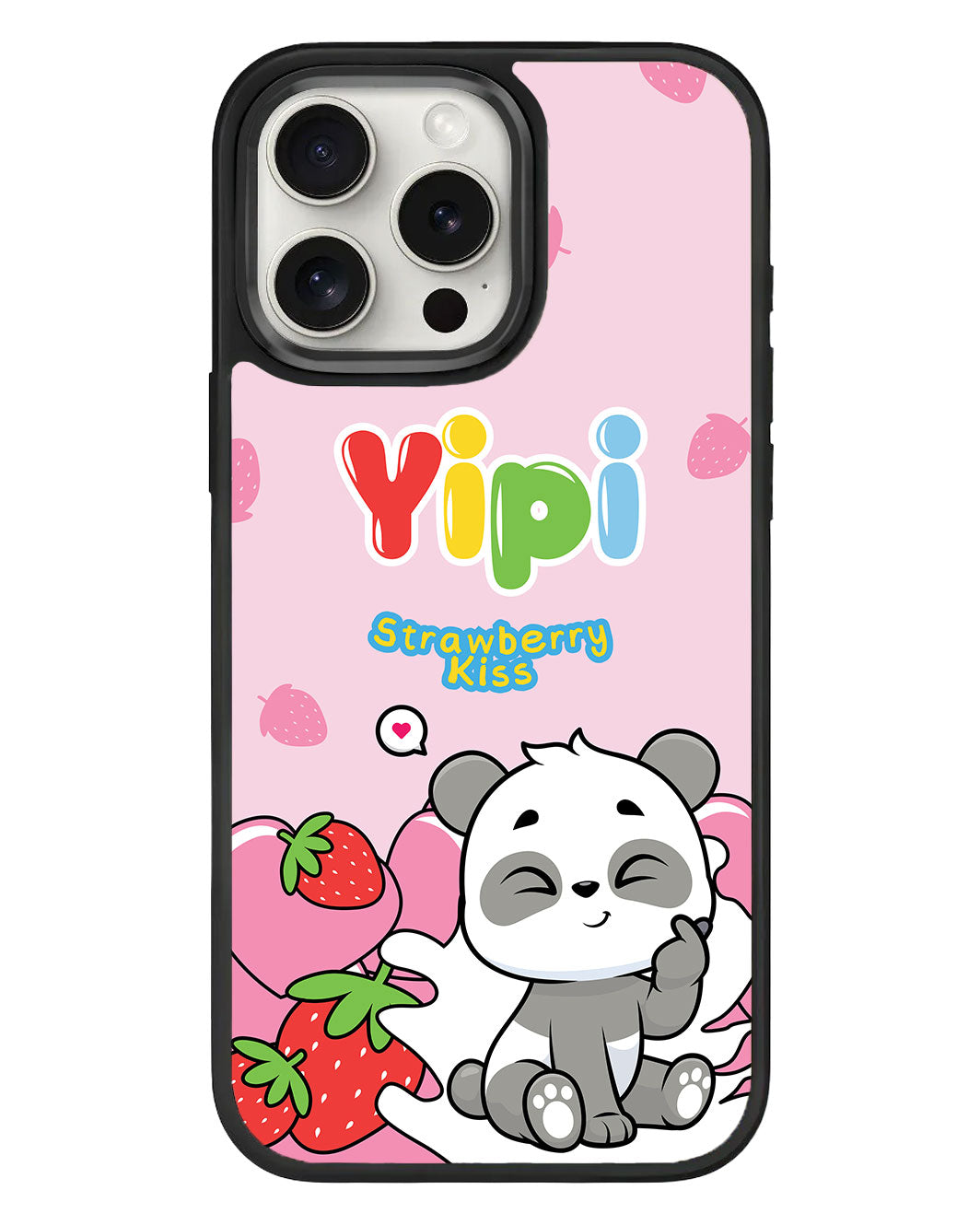 iPhone Standee Grip Case - Yipi Strawberry Kiss