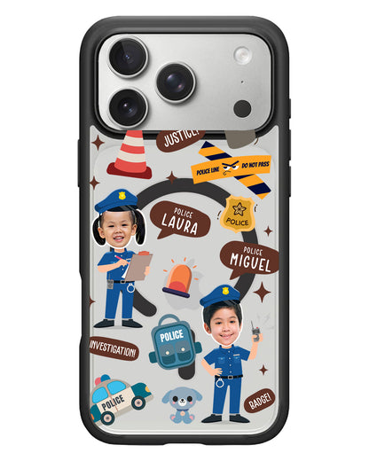 iPhone Rearguard Hybrid - Face Grid Dream Police