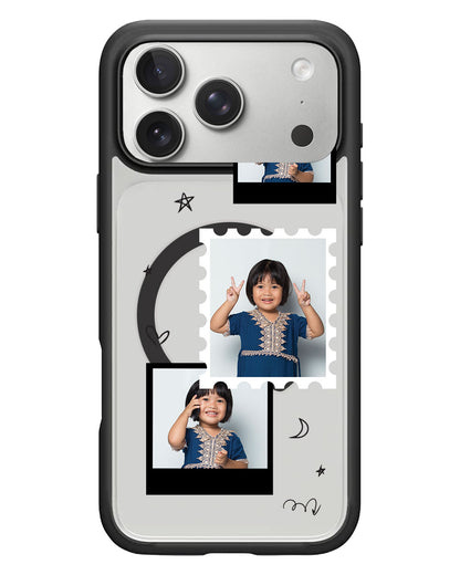 iPhone Rearguard Hybrid - Face Grid Black Polaroid