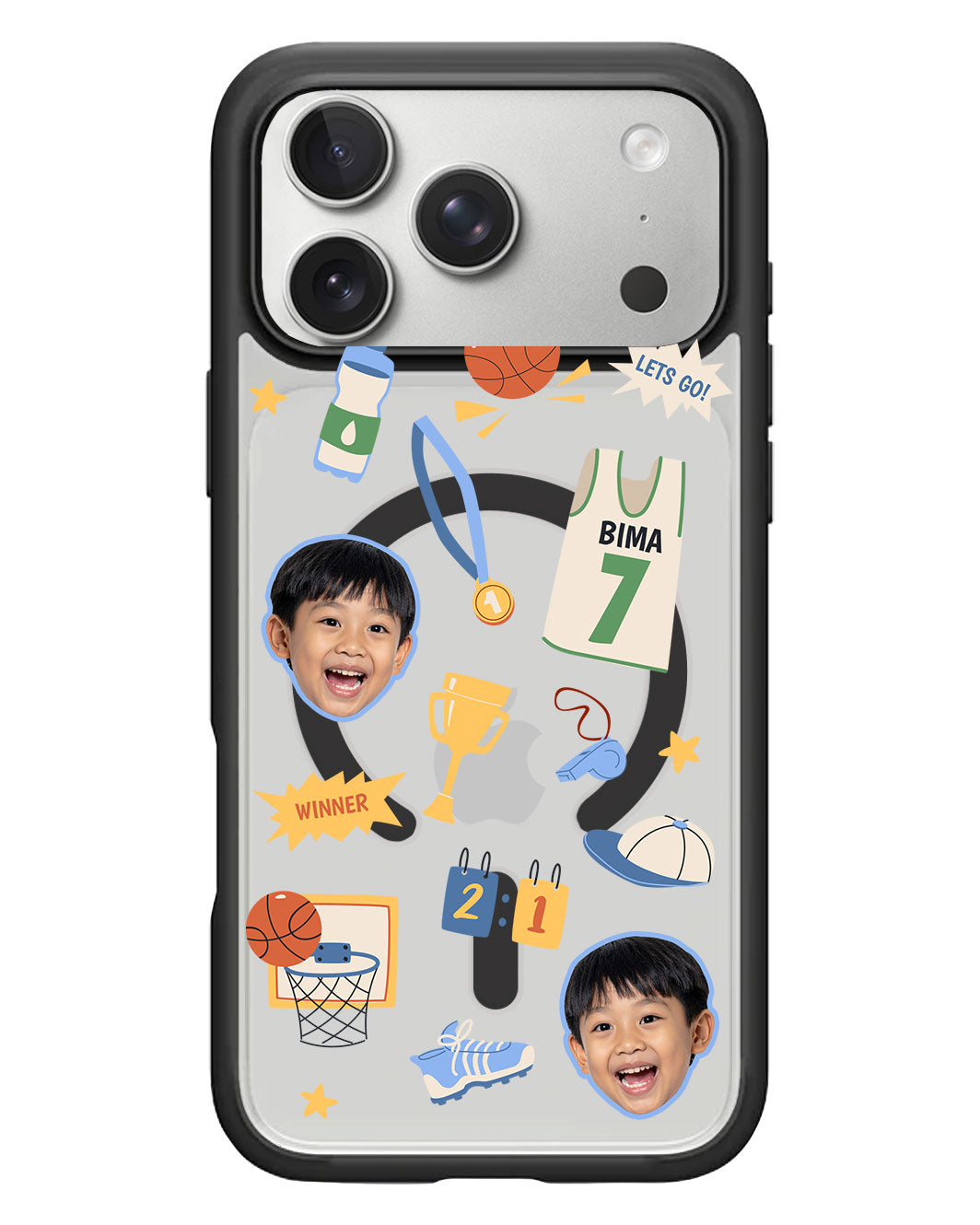iPhone Rearguard Hybrid - Face Grid Basketball