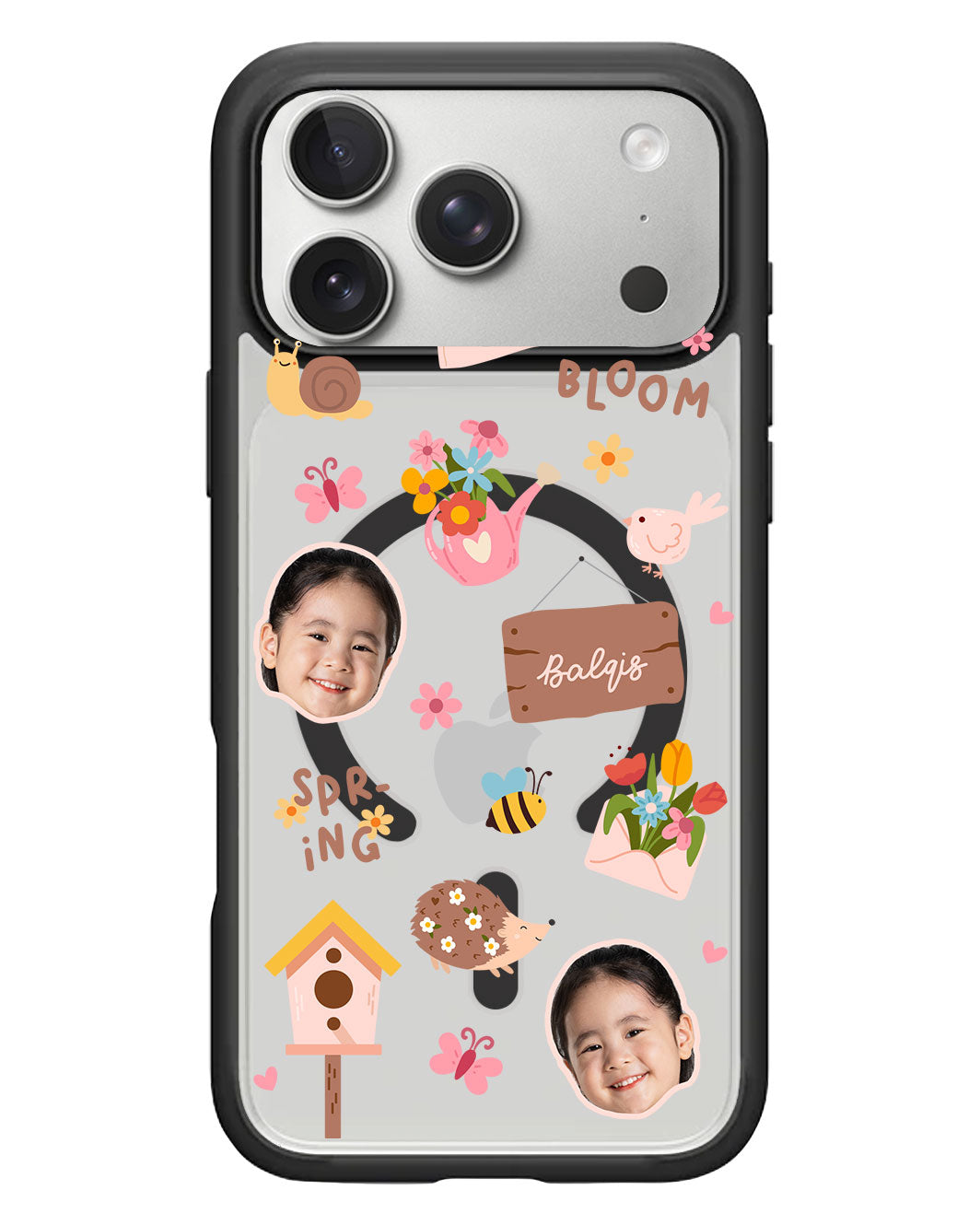 iPhone Rearguard Hybrid - Face Grid Spring bloom