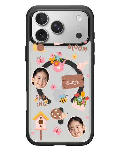 iPhone Rearguard Hybrid - Face Grid Spring bloom