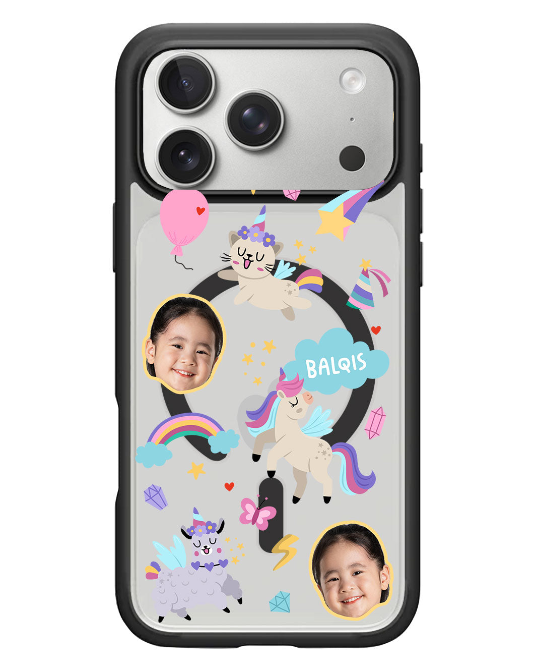 iPhone Rearguard Hybrid - Face Grid Unicorn
