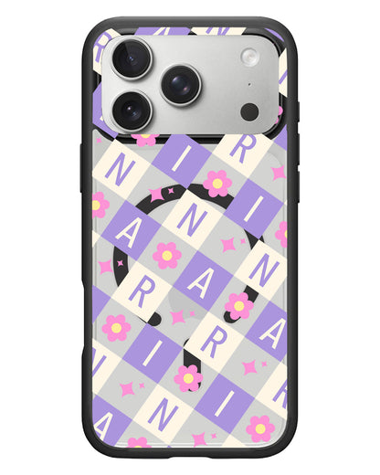 iPhone Rearguard Hybrid - CUSTOM MONOGRAM 3.0 Flower Grid 3.0