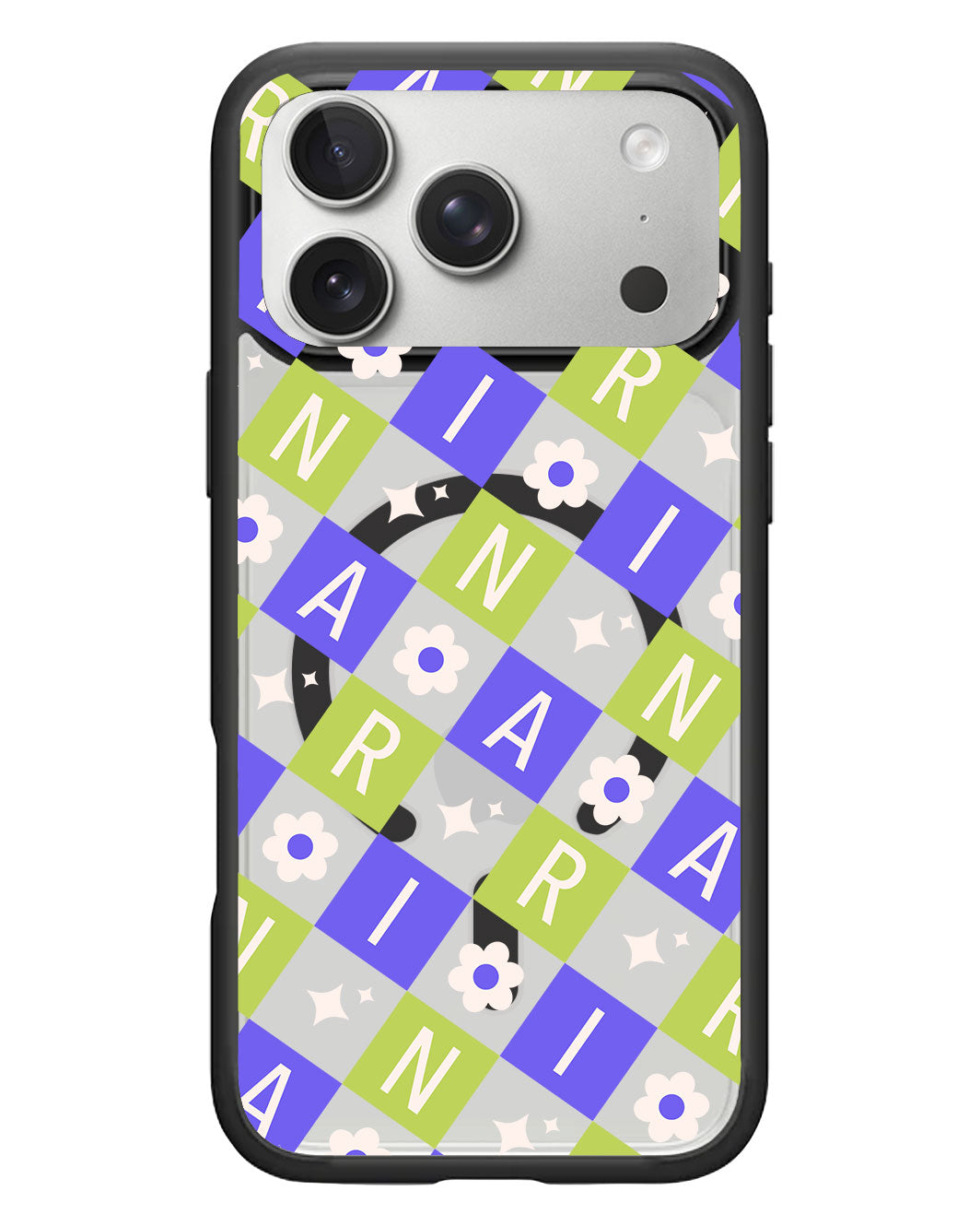 iPhone Rearguard Hybrid - CUSTOM MONOGRAM 3.0 Flower Grid 5.0