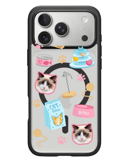 iPhone Rearguard Hybrid - Pet Grid Kitty Playtime