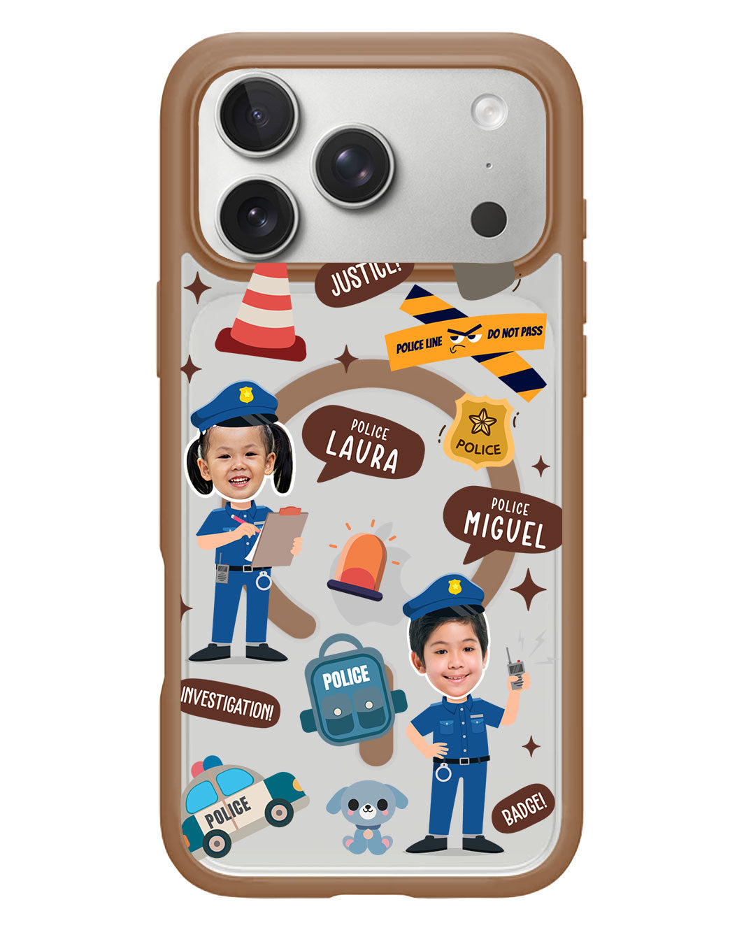 iPhone Rearguard Hybrid - Face Grid Dream Police