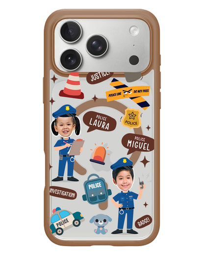 iPhone Rearguard Hybrid - Face Grid Dream Police