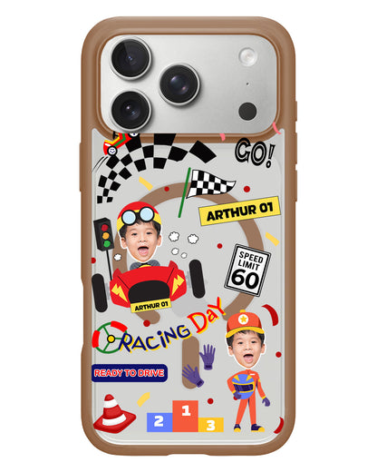 iPhone Rearguard Hybrid - Face Grid Dream Racer