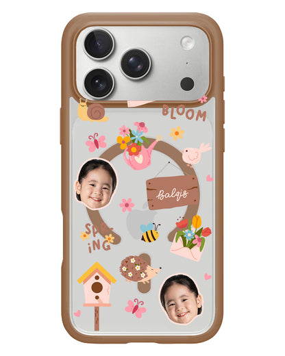 iPhone Rearguard Hybrid - Face Grid Spring bloom