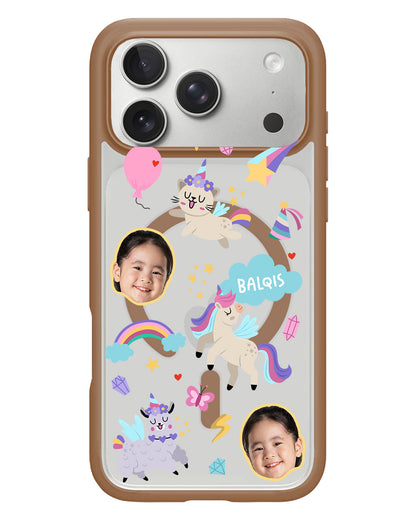 iPhone Rearguard Hybrid - Face Grid Unicorn