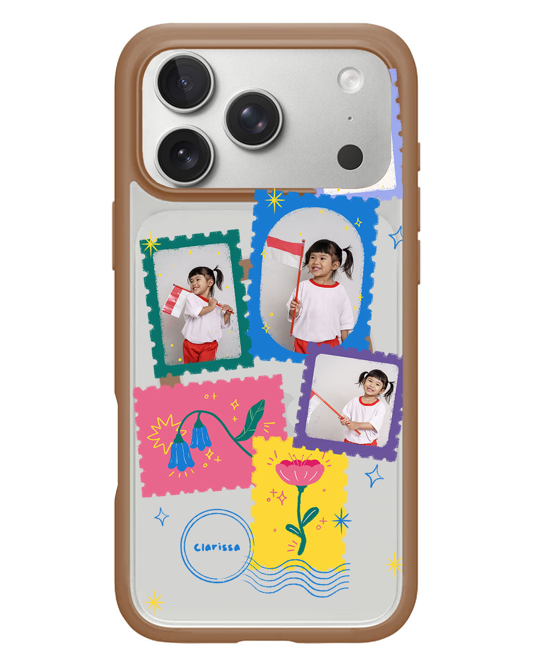 iPhone Rearguard Hybrid - Face Grid Floral Stamps