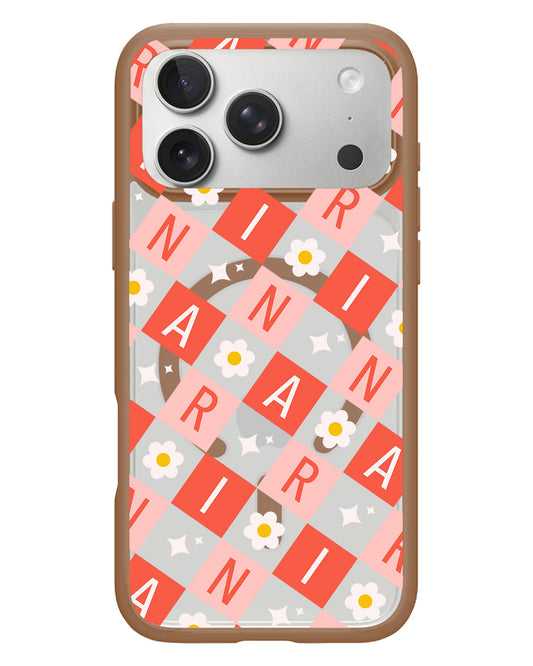 iPhone Rearguard Hybrid - CUSTOM MONOGRAM 3.0 Flower Grid 2.0
