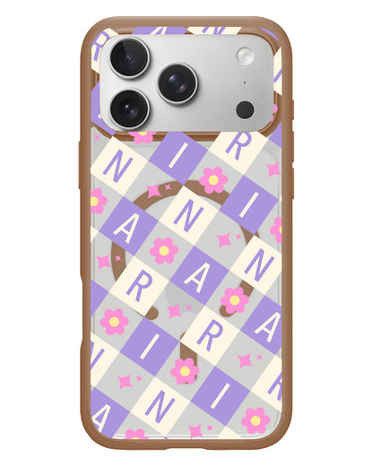 iPhone Rearguard Hybrid - CUSTOM MONOGRAM 3.0 Flower Grid 3.0