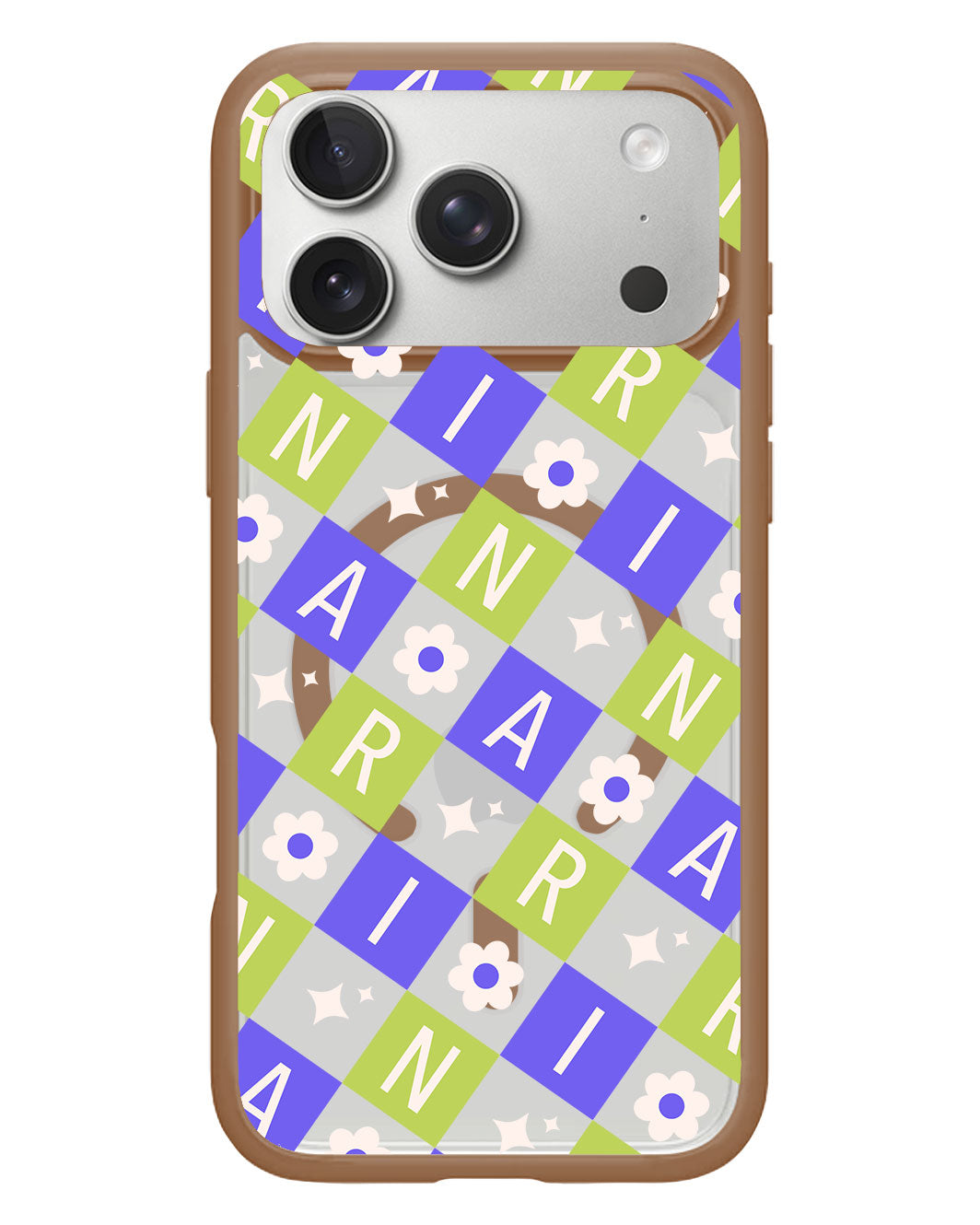 iPhone Rearguard Hybrid - CUSTOM MONOGRAM 3.0 Flower Grid 5.0