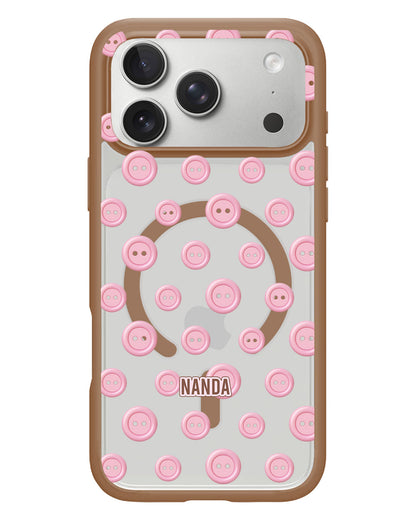 iPhone Rearguard Hybrid - Pink Buttons