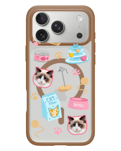 iPhone Rearguard Hybrid - Pet Grid Kitty Playtime