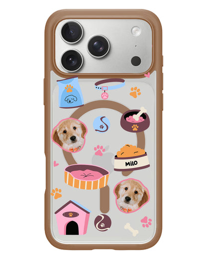 iPhone Rearguard Hybrid - Pet Grid Puppy Cozy Day