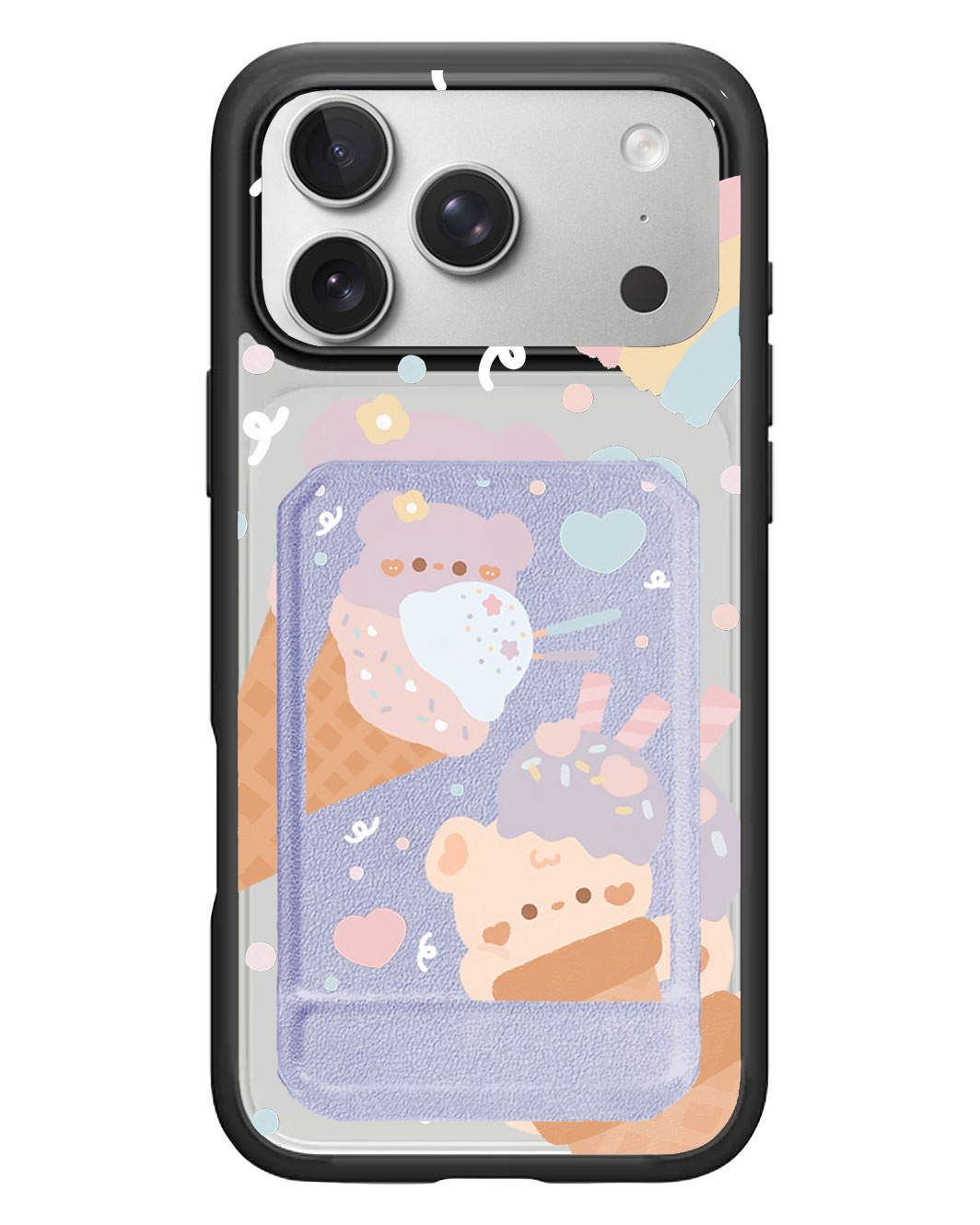 iPhone Magnetic Multifold Wallet - Ice Cream for Teddy