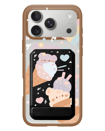 iPhone Magnetic Multifold Wallet - Ice Cream for Teddy
