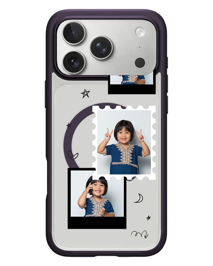 iPhone Rearguard Hybrid - Face Grid Black Polaroid