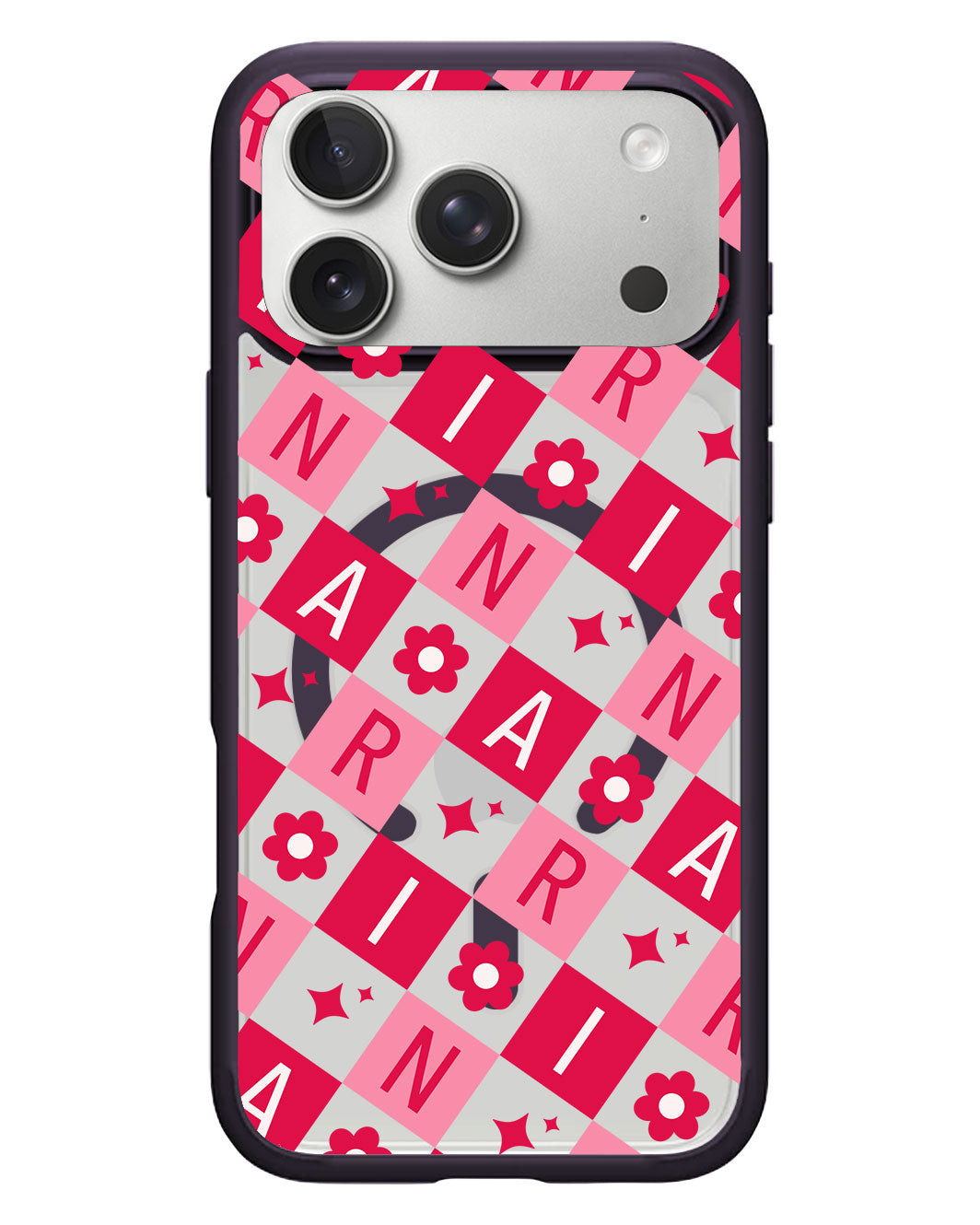 iPhone Rearguard Hybrid - CUSTOM MONOGRAM 3.0 Flower Grid 1.0