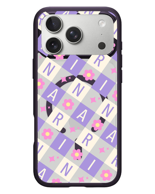 iPhone Rearguard Hybrid - CUSTOM MONOGRAM 3.0 Flower Grid 3.0