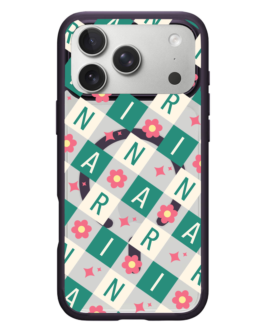 iPhone Rearguard Hybrid - CUSTOM MONOGRAM 3.0 Flower Grid 4.0