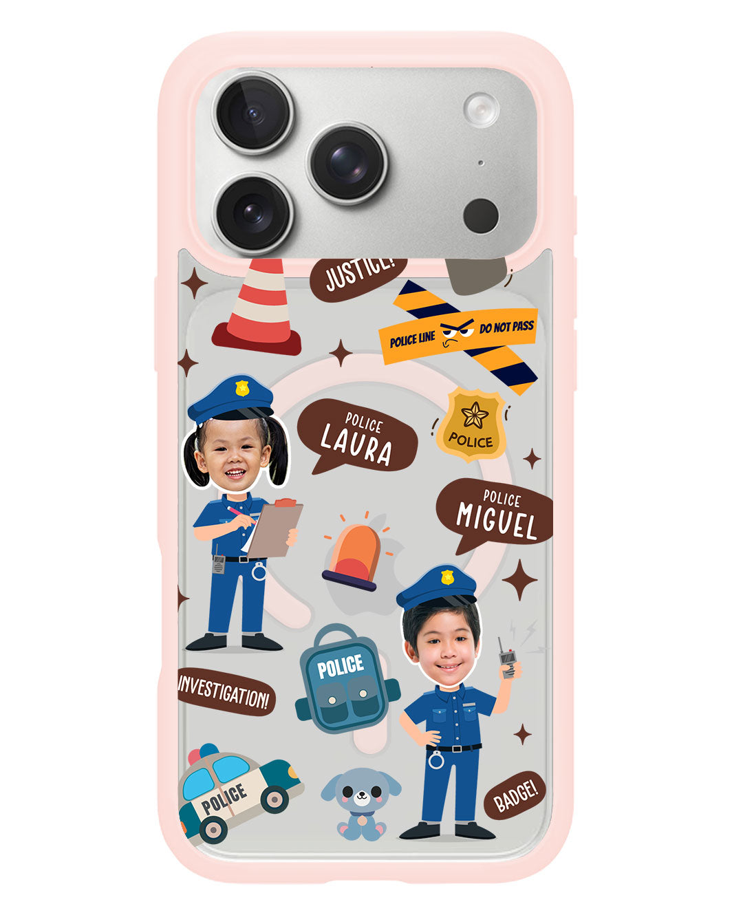 iPhone Rearguard Hybrid - Face Grid Dream Police