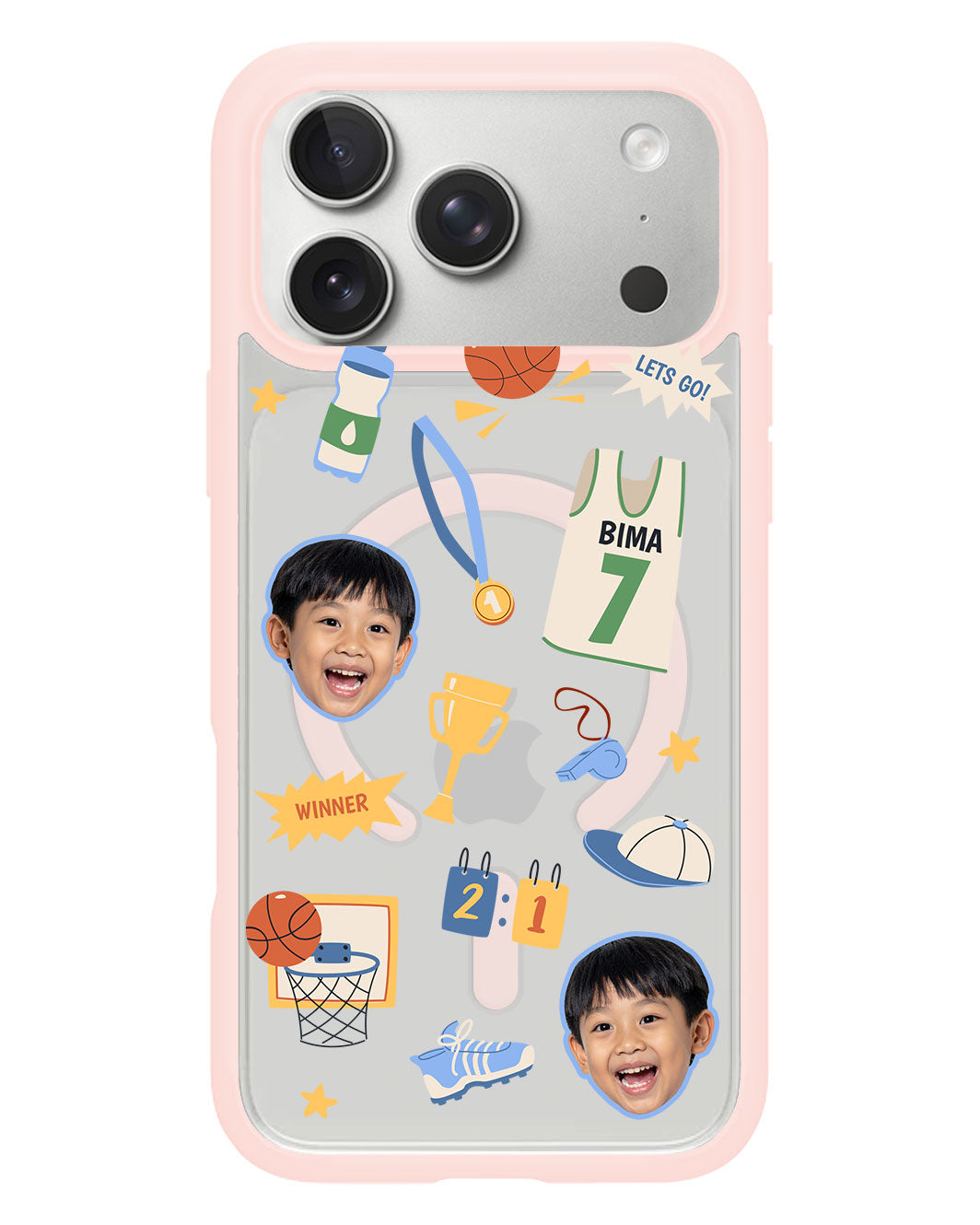 iPhone Rearguard Hybrid - Face Grid Basketball