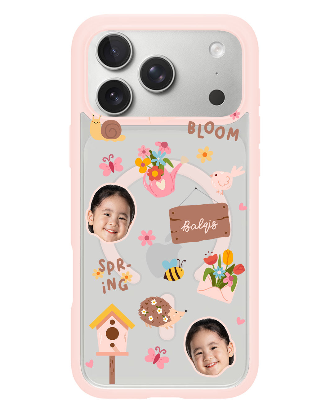 iPhone Rearguard Hybrid - Face Grid Spring bloom