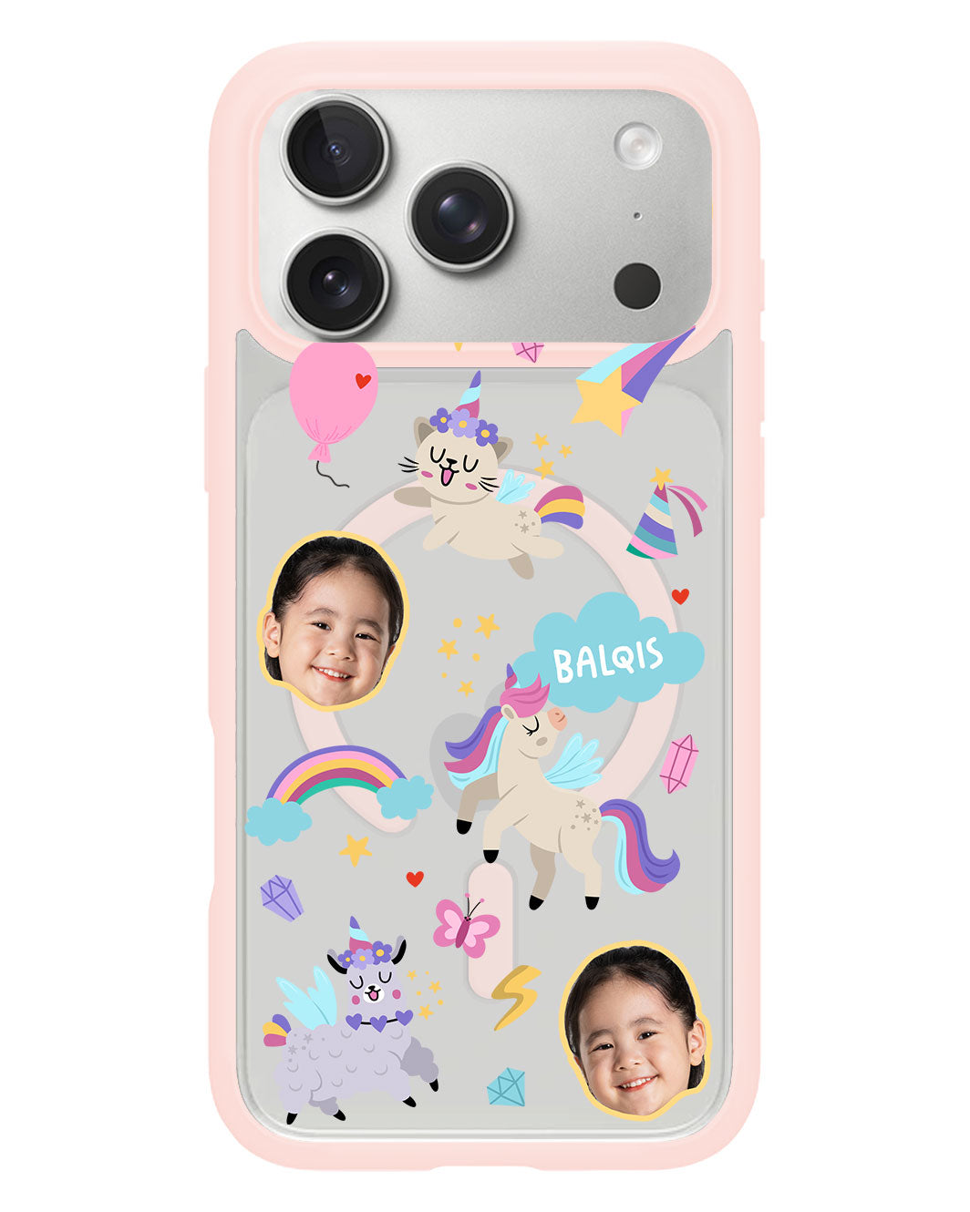 iPhone Rearguard Hybrid - Face Grid Unicorn