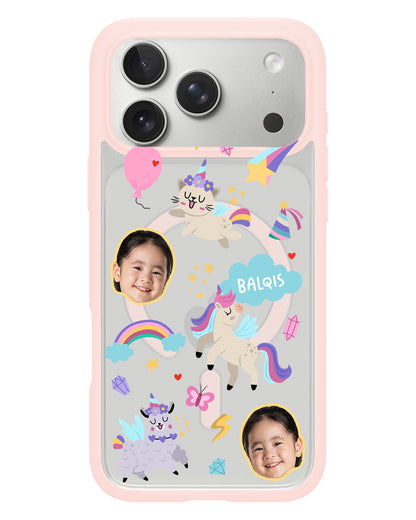 iPhone Rearguard Hybrid - Face Grid Unicorn