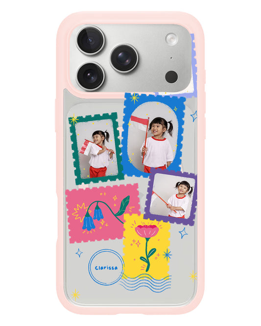 iPhone Rearguard Hybrid - Face Grid Floral Stamps