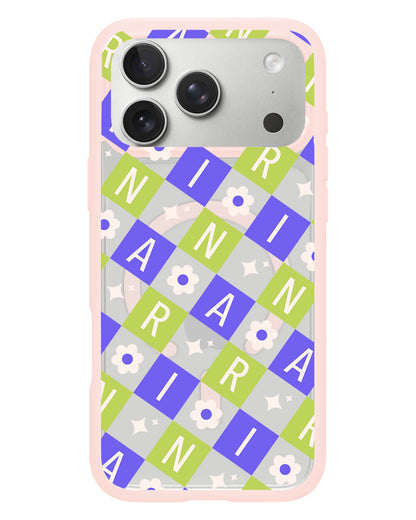 iPhone Rearguard Hybrid - CUSTOM MONOGRAM 3.0 Flower Grid 5.0