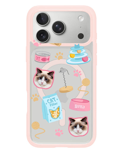 iPhone Rearguard Hybrid - Pet Grid Kitty Playtime