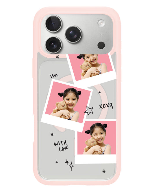 iPhone Rearguard Hybrid - Face Grid White Polaroid